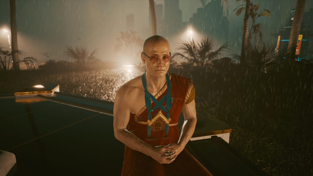 The Zen Master is teaching V to accept death.