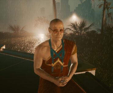 The Zen Master is teaching V to accept death.