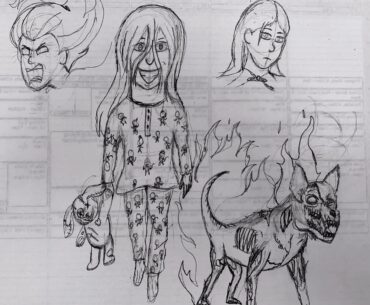 Samantha Maxis and Fluffy(Hellhounds) for my project. (Art by u/Dry_Ad_3797)