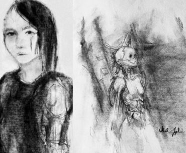 charcoal drawings i did