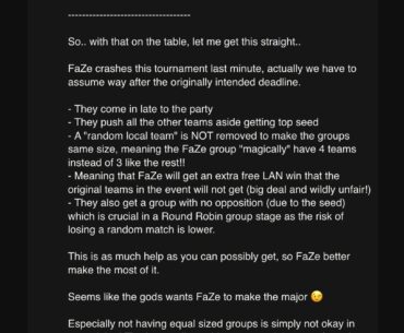 Faze can still make it to the Major