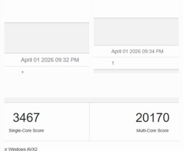 Final OC scores before going water cooled