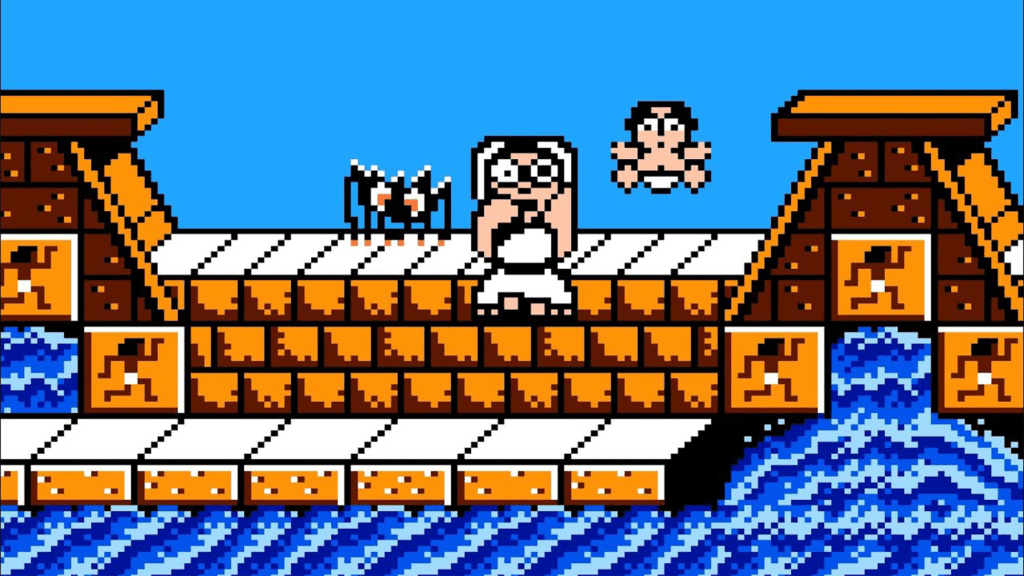 A screenshot from Bible Adventures on the NES.
