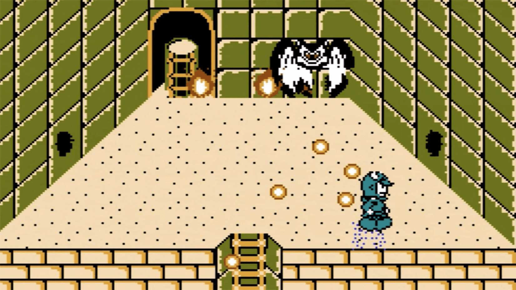 A screenshot from Deadly Towers on the NES.