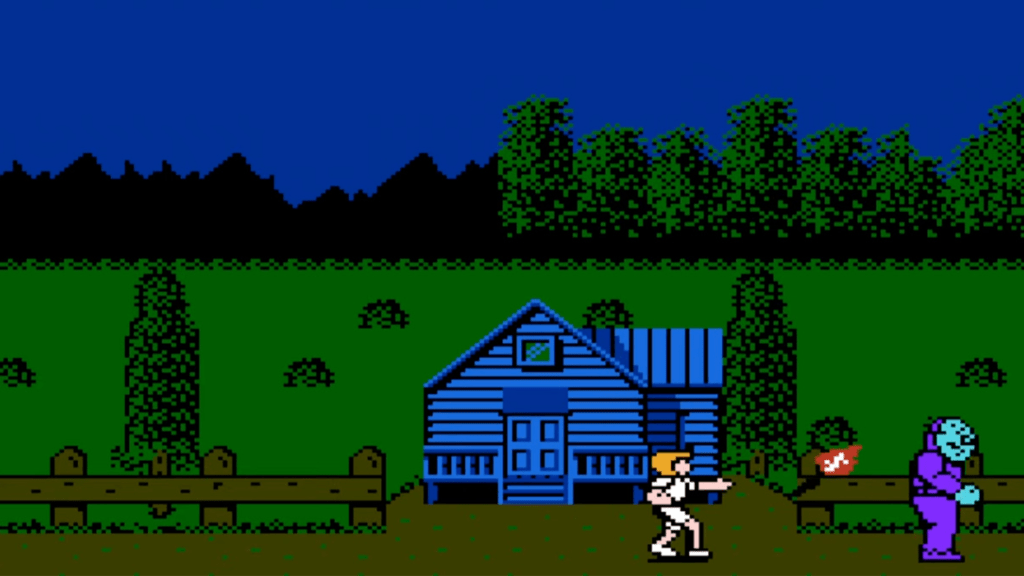 A screenshot from Friday the 13th on the NES.
