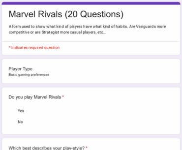 20 Question Questionnaire (Marvel Rivals and COD like) [COD]