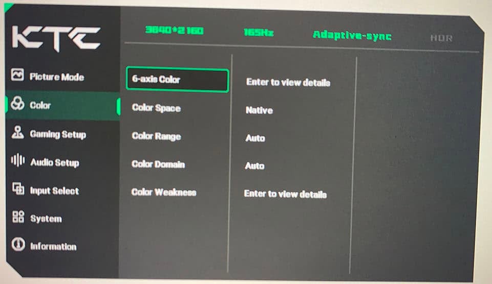 KTC H32P22P OSD Menu 8