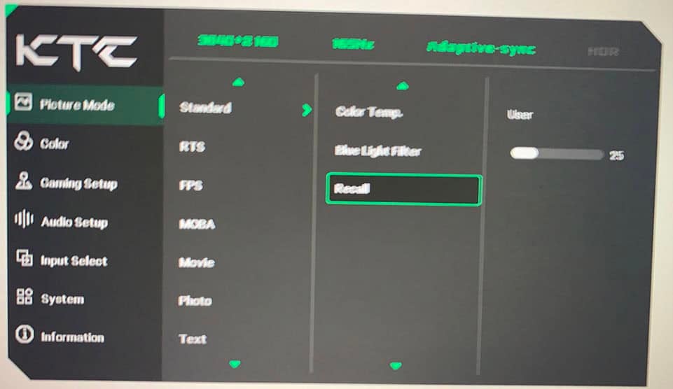 KTC H32P22P OSD Menu 9