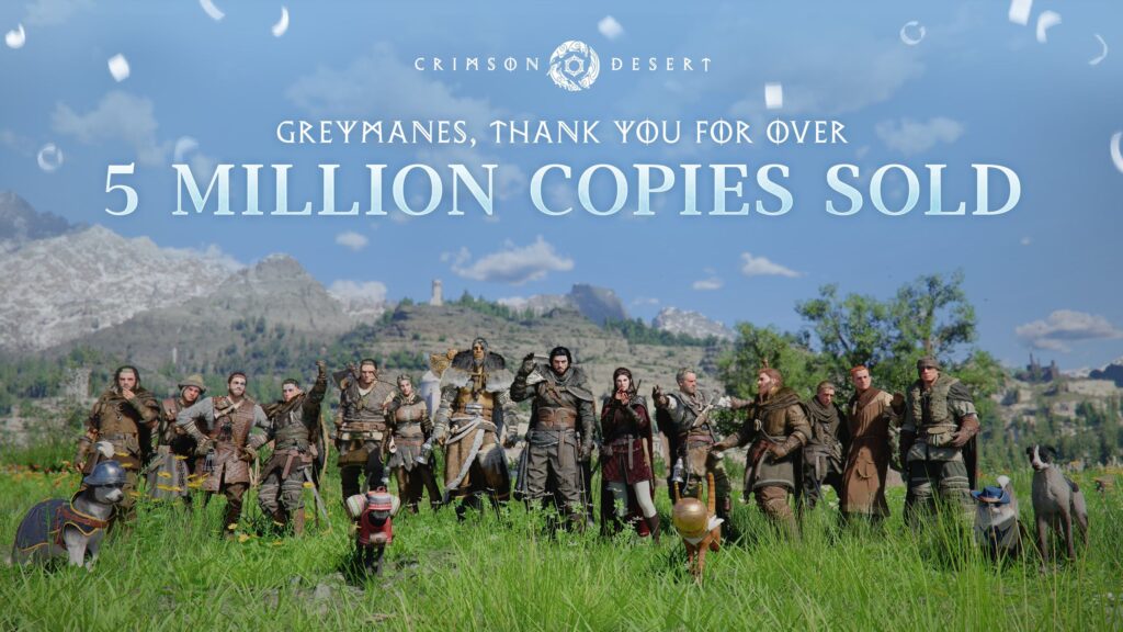 "Thank you to every Greymane": Crimson Desert shows no signs of slowing down, topping over 5 million sales within a month
