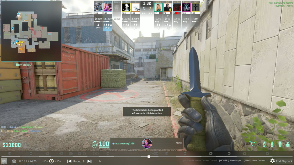 1v4 defuse on cache with a recreation of s1mple's iconic clutch