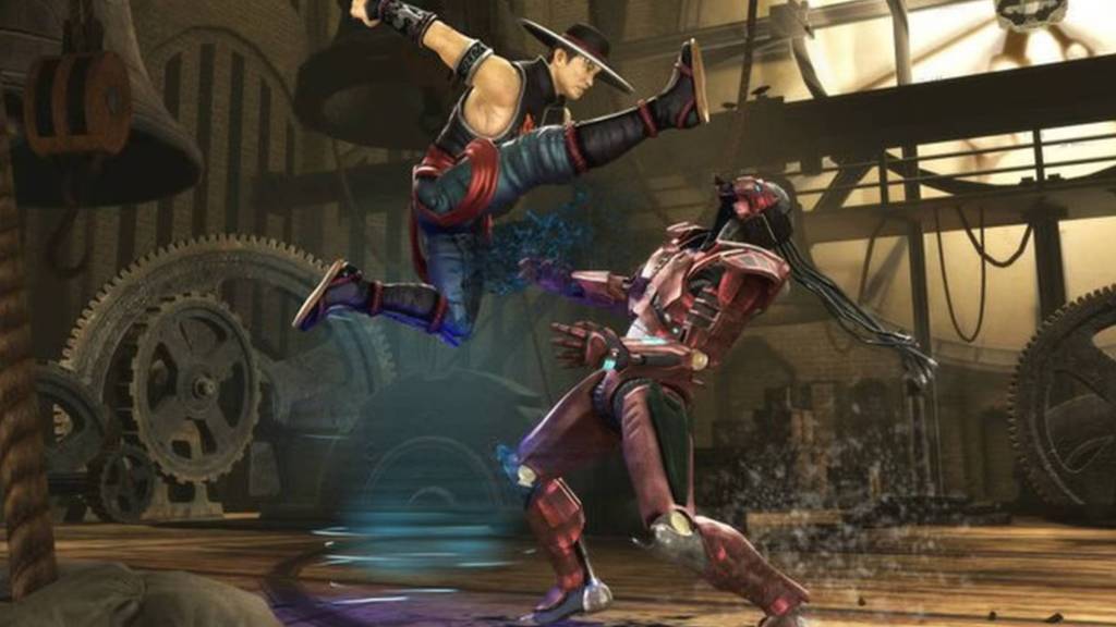 Mortal Kombat 9 Kung Lao fighting Sektor