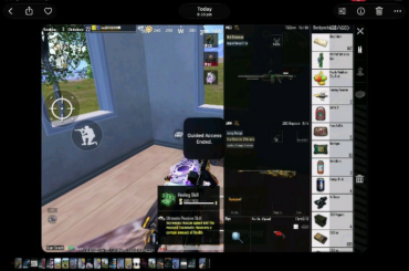 Anyone kno how to move this leave button when ya glide on the thing in ponchinki. 2nd question how to stop the new muzzles makes stupid notices when shooting ..or can only put in backpack