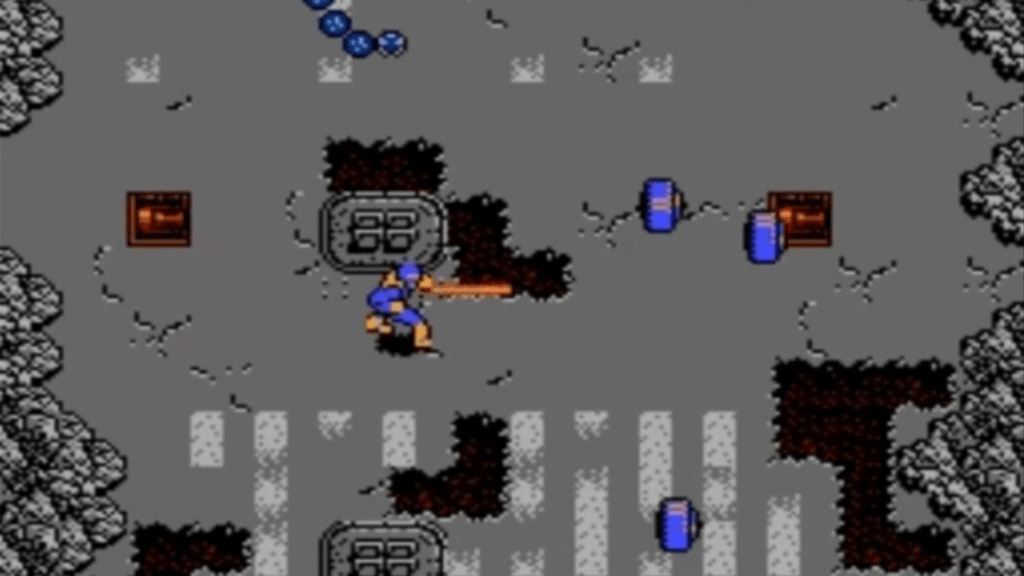 A screenshot from The Uncanny X-Men on the NES.