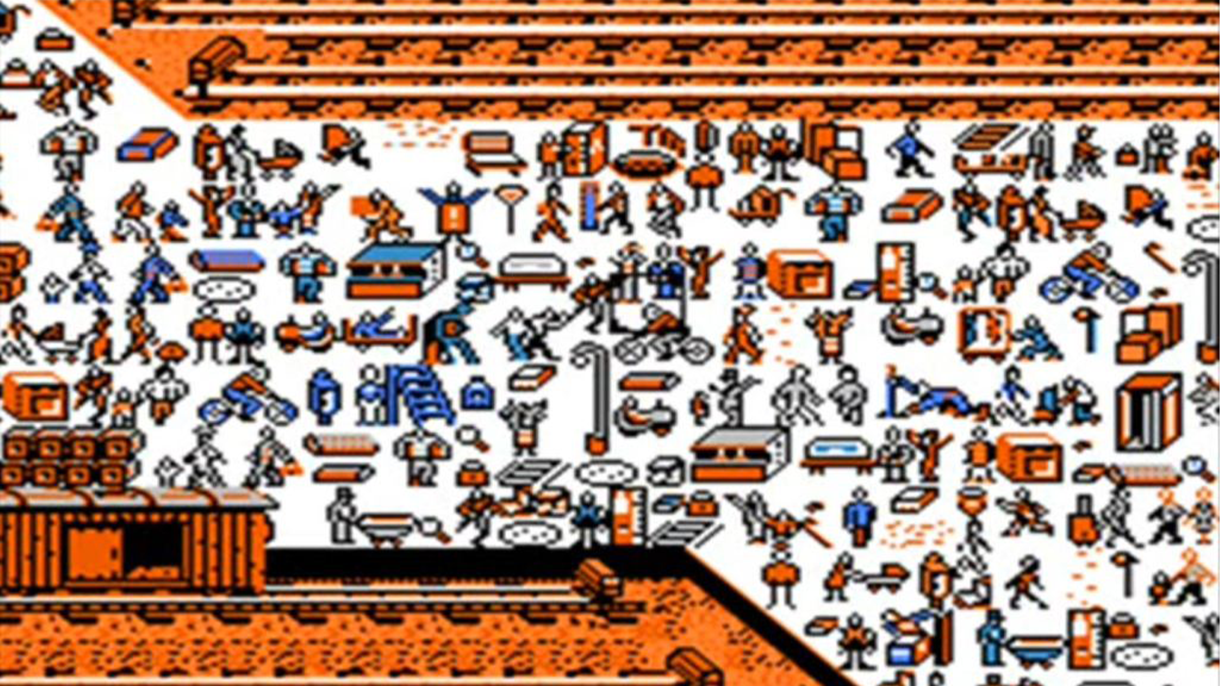 A screenshot from Where’s Waldo? on the NES.