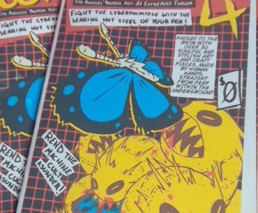 Issue 4 of our cyberpunk zine “Waste” is out now: the community art issue