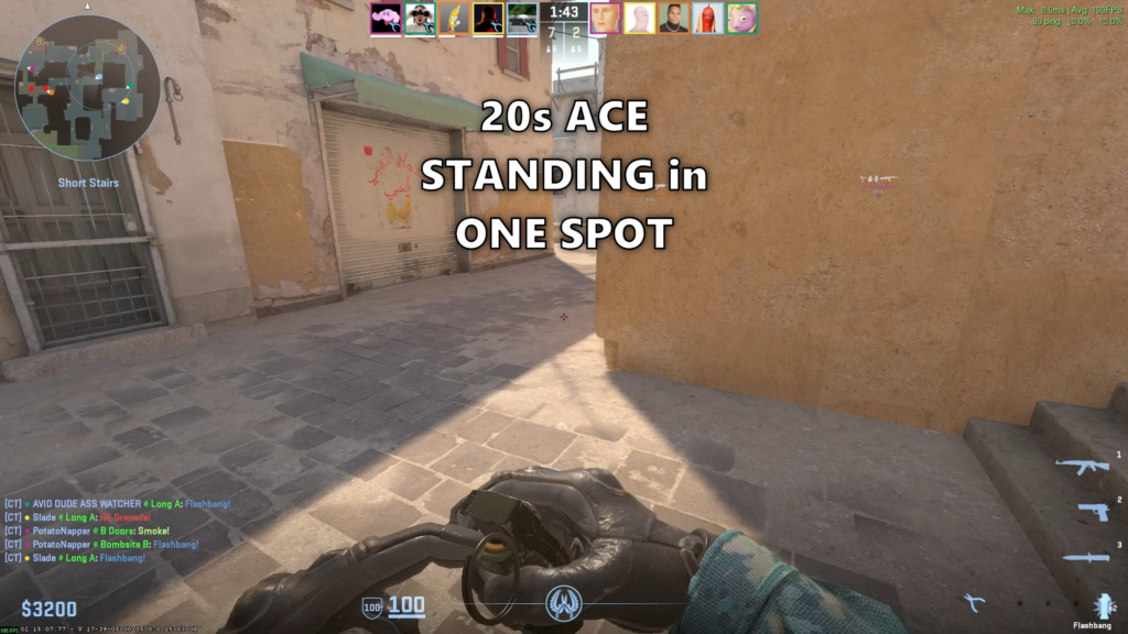 20s ACE standing in One Spot - Dust II