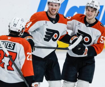 Flyers' Sean Couturier, Noah Cates have 3-point games in blowout victory over Jets
