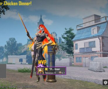 A 25 kill win in a Solo-Dous match on Pharoah mode Erangel.