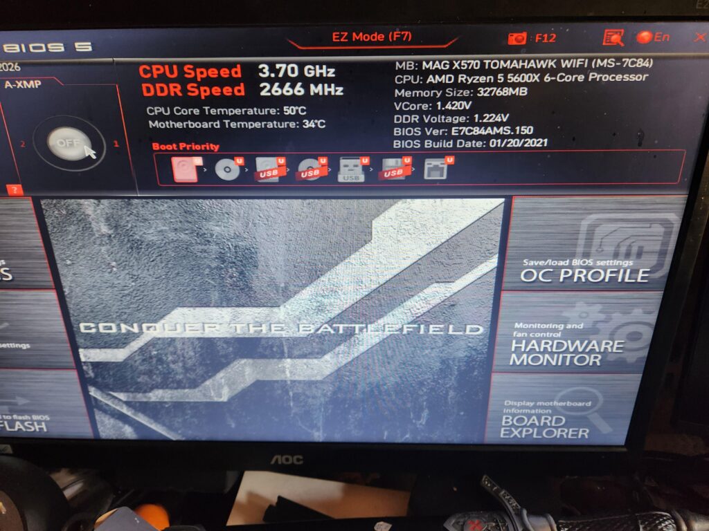 Which A-xmp should I have on for gaming?