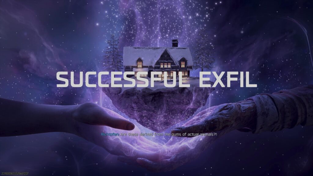 New exfil screen for toten Reich, seems to feature twins hand instead of entity’s