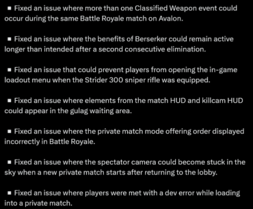 New update for Warzone - April 14th