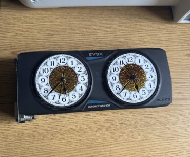My friend's GTX 970 lost the magic black smoke after many years. Smells like bacon. He was going to throw it away, but convicted him to keep it as a keep-sake. He then turned it into a CLOCK! It's actually pretty cool. What y'all think?