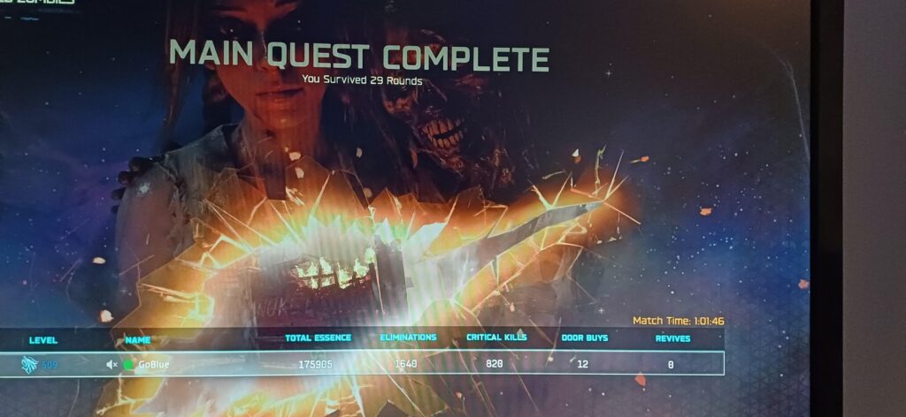 So close to that under 1hr dark ops 😵