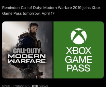 Game’s joining gamepass tomorrow, thoughts?
