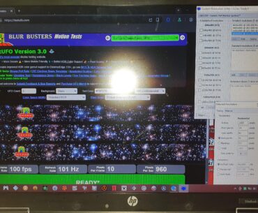 Overclocked laptop screen from 60hz to 101hz
