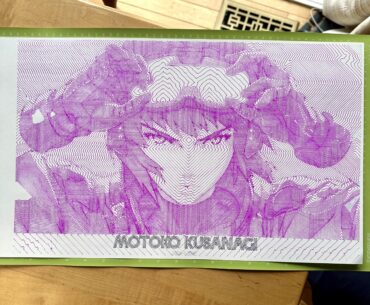 The Major From Ghost in the Shell 30x60cm pen plot