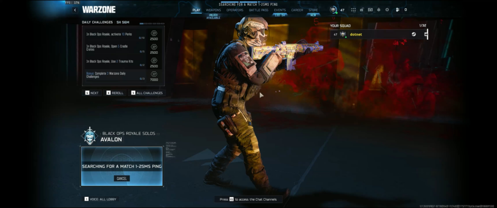 Since the start of season 3 (last week), I'm still completely unable to load the map for Black Ops Royale in Warzone. All other maps and modes work just fine, including Endgame (which also uses Avalon).