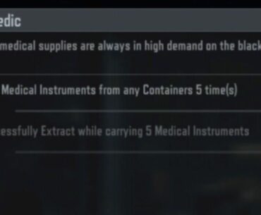 DMZ - Field Medic mission