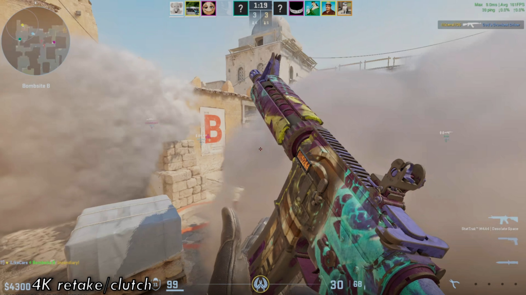 Timing the flash with the defuse seemed to work