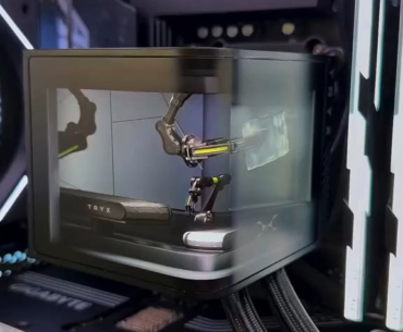 an animation that makes you feel your CPU is cooled.