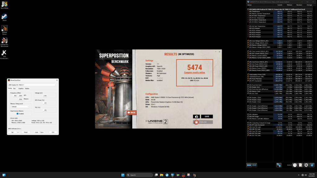 RDNA4 power limit script vs vbios flash on 9060XT 16GB