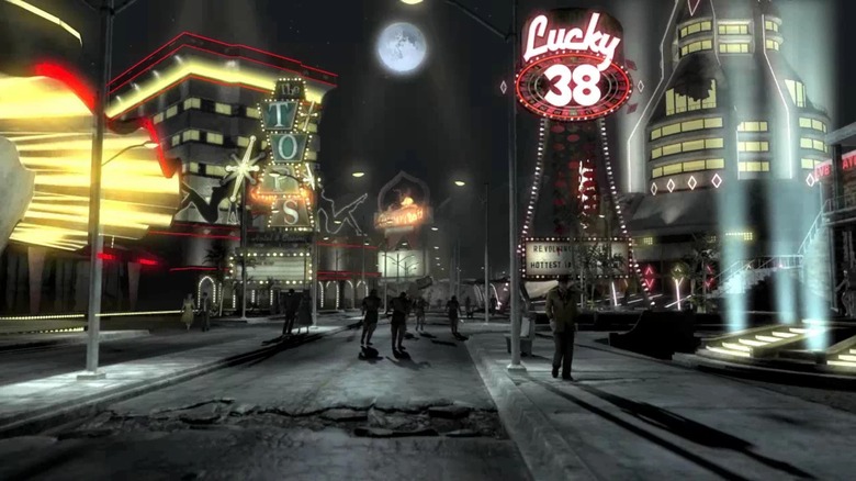 The New Vegas strip in Fallout: New Vegas