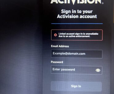 Can’t sign into activision account? Website [BO]