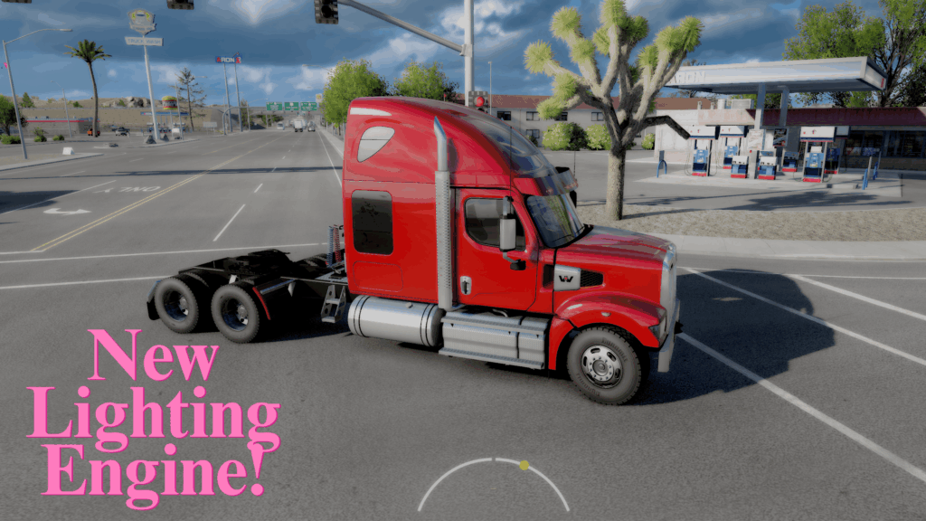 I’m developing a new lighting engine to give this 12-year old game (ETS2/ATS) a next-gen visual. Thoughts/Suggestion?