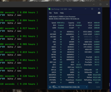 Finally got around to y-cruncher VT3 — 8000MT/s stable