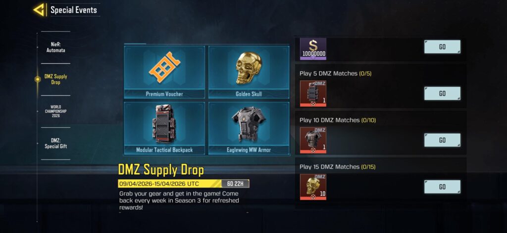 If DMZ is resetting soon, it’s pointless to try getting these rewards, right? Instead, I should focus on grinding Kui Ji shards and the red camo boxes? (~1300 of them?)