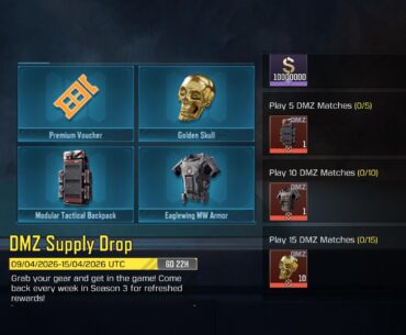 If DMZ is resetting soon, it’s pointless to try getting these rewards, right? Instead, I should focus on grinding Kui Ji shards and the red camo boxes? (~1300 of them?)