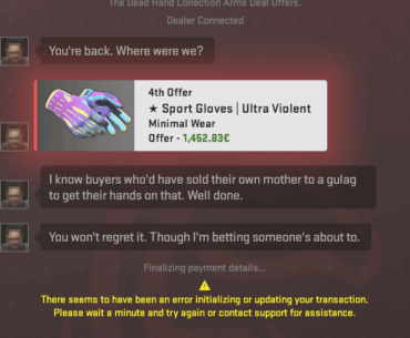 wont let me buy my gloves