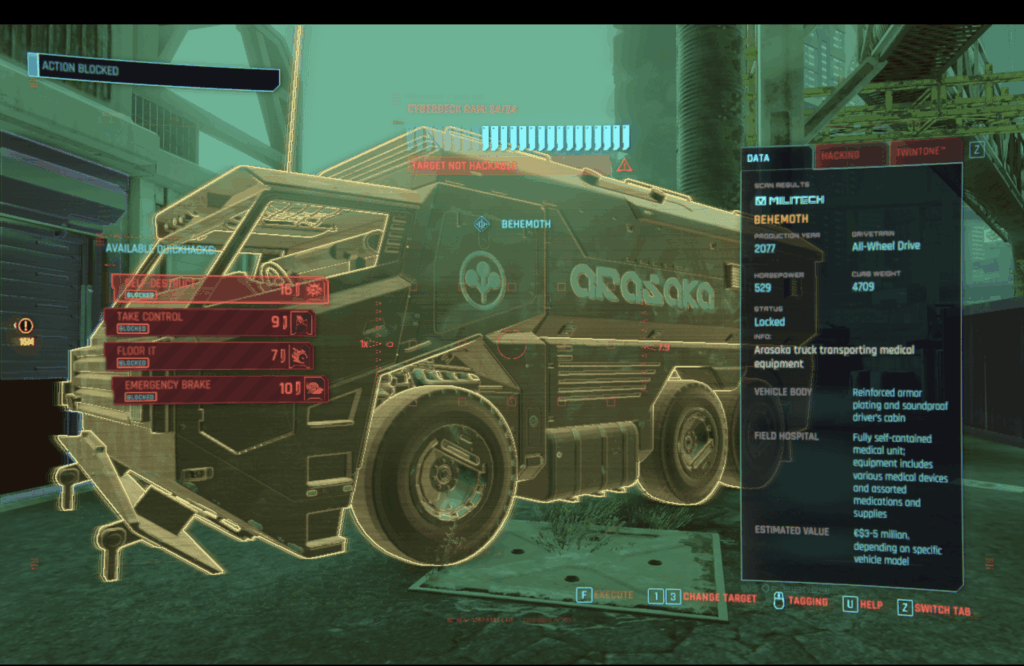 Why does Arasaka use Militech trucks? They are a multi billionaire company that makes firearms, aerospace, cyberware implants, defense and space equipment. Don't they have their own line of vehicles?