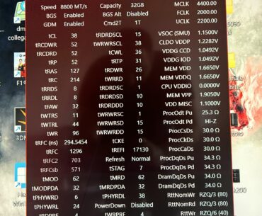 9950x3d, fclk 2200, ddr5 8800