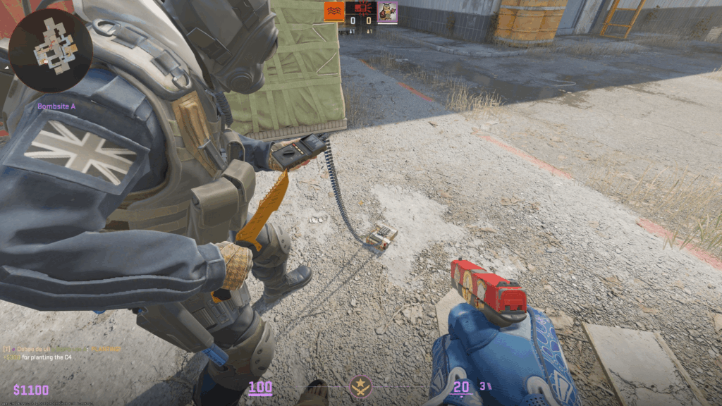 When you defuse the bomb on Cache, you're holding a Geiger counter