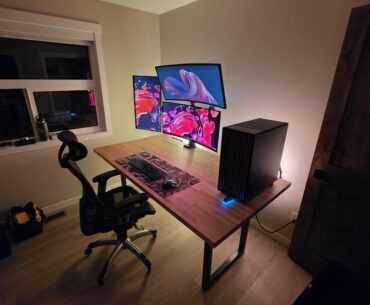 Finally set up the desk at the new house