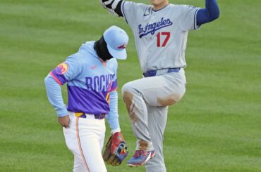Baseball: Ohtani extends on-base streak to 49 games in win over Rockies