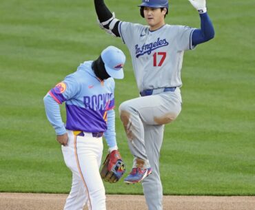 Baseball: Ohtani extends on-base streak to 49 games in win over Rockies