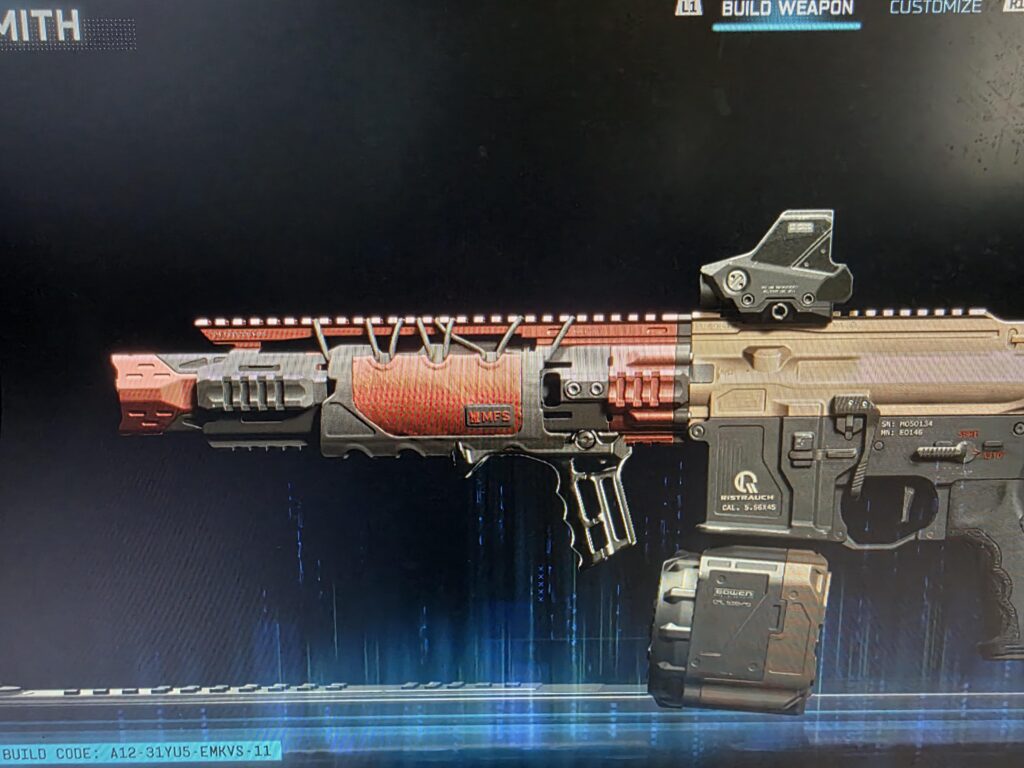 So I'm looking for an item I saw in CoD warzone. It's a weapon attachment called the MFS Nightfall suppressed barrel. I'm looking for something similar to the MFS wrap that I can add to my 300 blackout. Any assistance is appreciated. #warzone