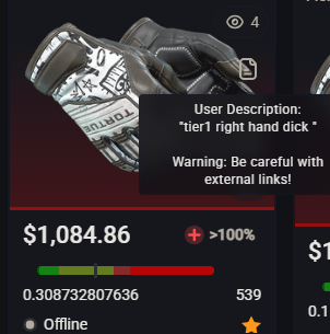 checking out deadhand gloves on csfloat be like